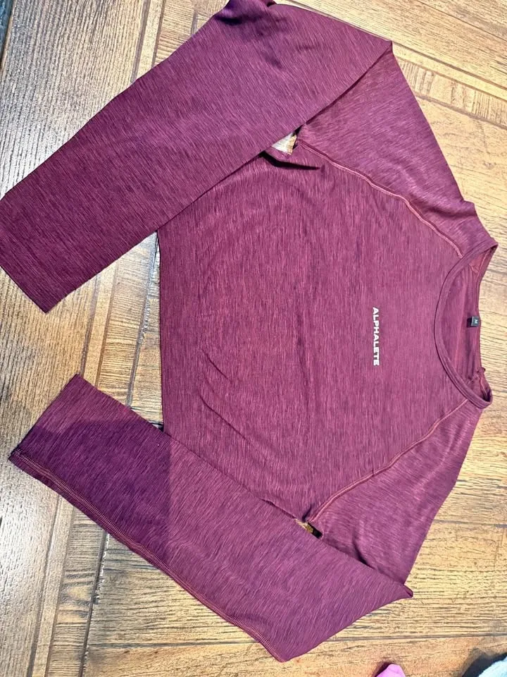 Alphalete Maroon Long Sleeve Top M