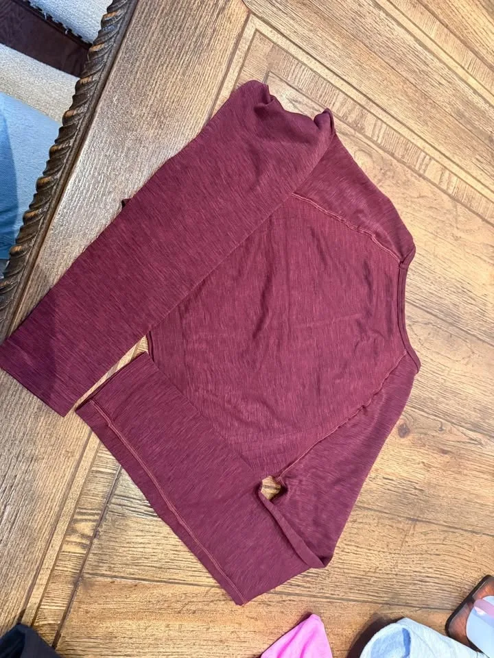 Alphalete Maroon Long Sleeve Top M - photo 3