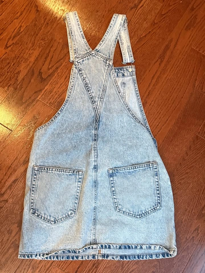 DIVIDED Light Wash Denim Overall Dress - photo 2