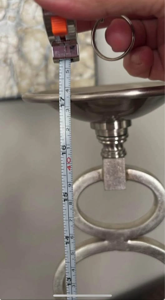Modern Silver Metal Candle Holder – 17" Tall - photo 3