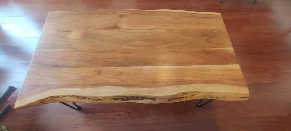 Solid Acacia Wood Coffee Table 120 cm - photo 2