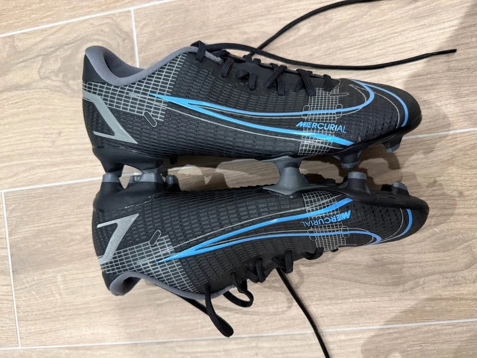 Nike Mercurial Vapor Soccer Cleats Black Blue sz 6 - photo 2