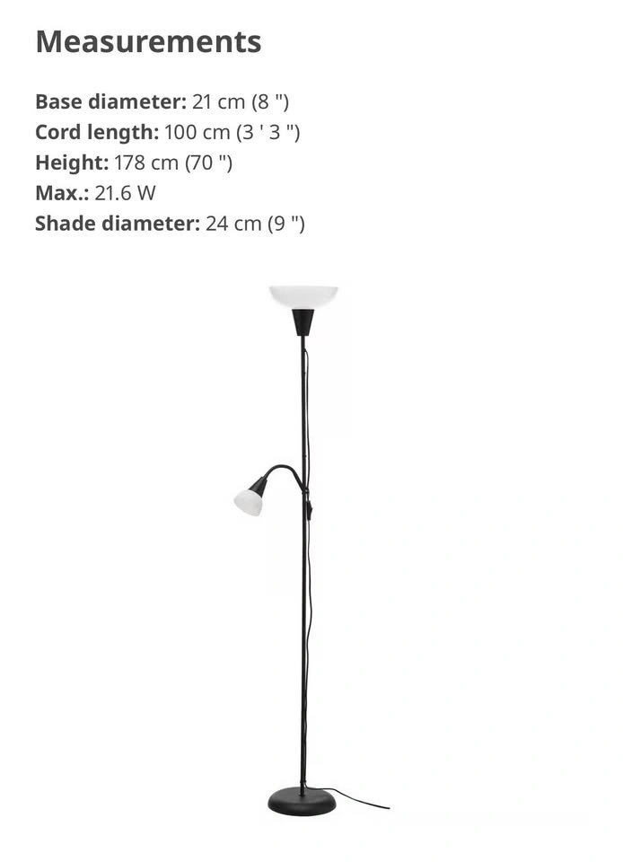 IKEA Floor Lamp + Small Bulb + Big smart Bulb - photo 5
