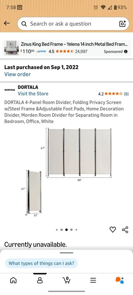 Room divider panel for bedrooms, living room and decoration. - photo 4