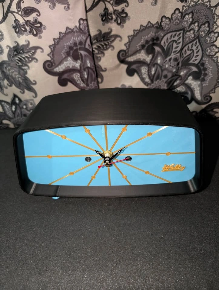 Designer Welby-Style Mantle Clock – 3D Printed Mid-Century Moder - photo 2