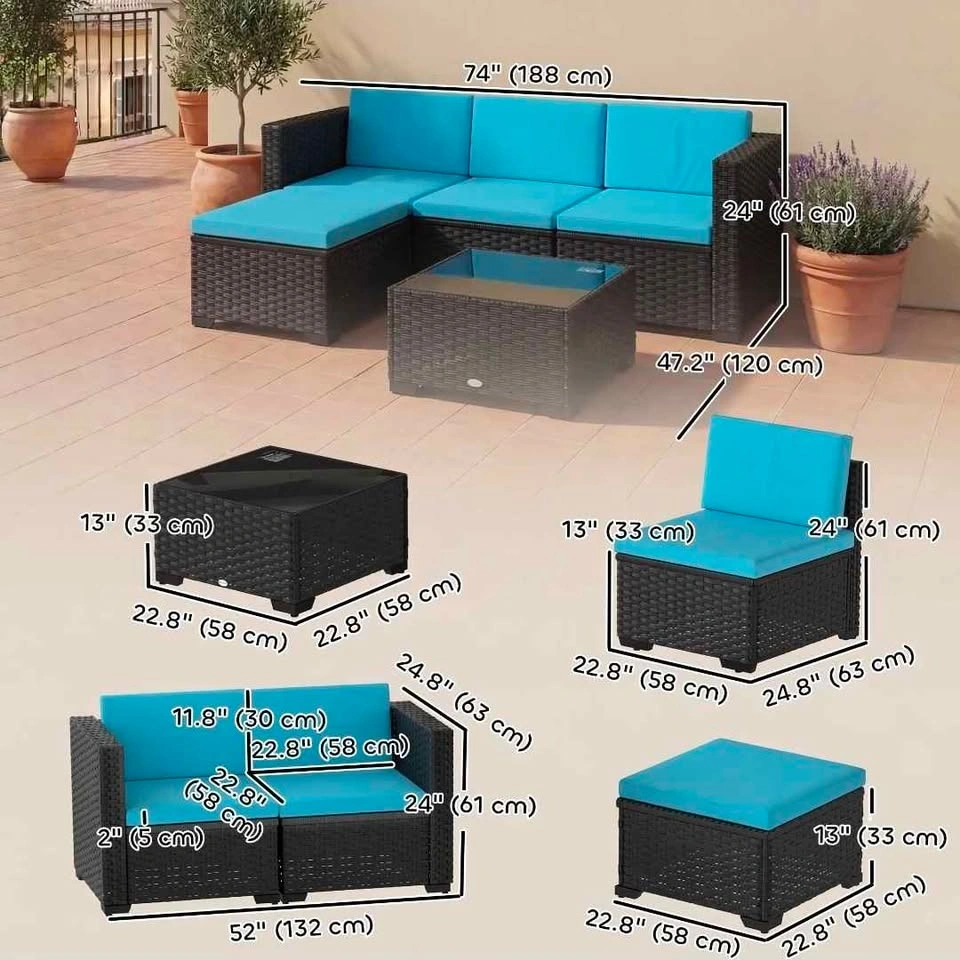 Brand new 5pc patio sectional set. Pickup Spruce Grove. - photo 2