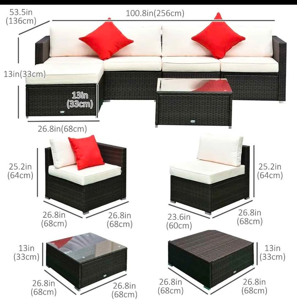 Brand new 6pc patio sectional set - photo 2