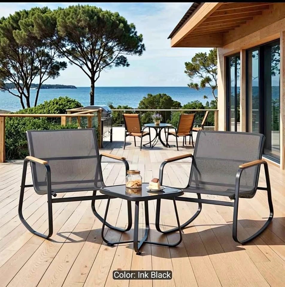 Brand new 3pc Patio Furniture Set - 2 Rocking Chairs & Table