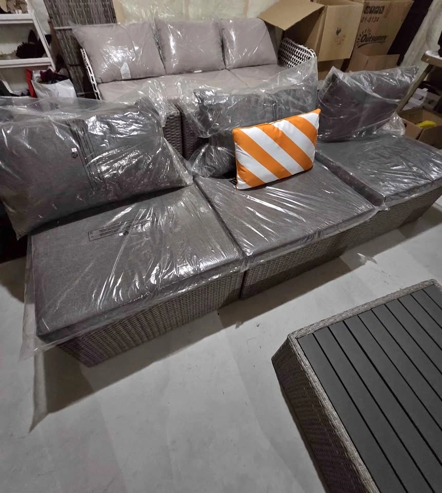 Brand new 6pc patio conversation set. Assembled. On sale.