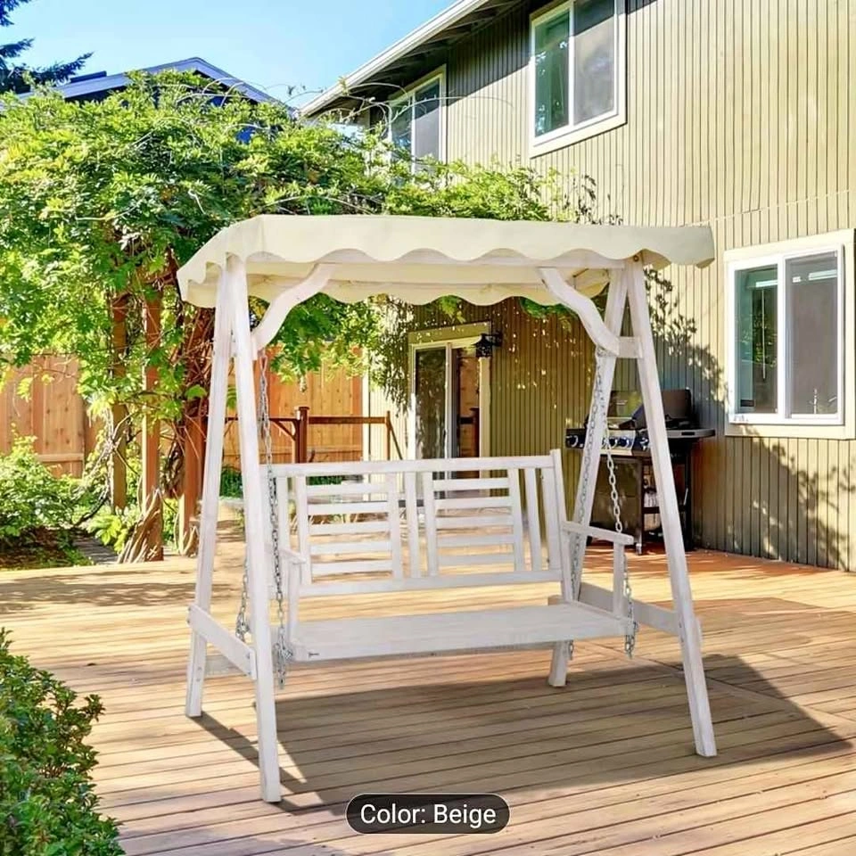 Brand new 2 Seater Patio Swing with Stand, Canopy and Cushion.