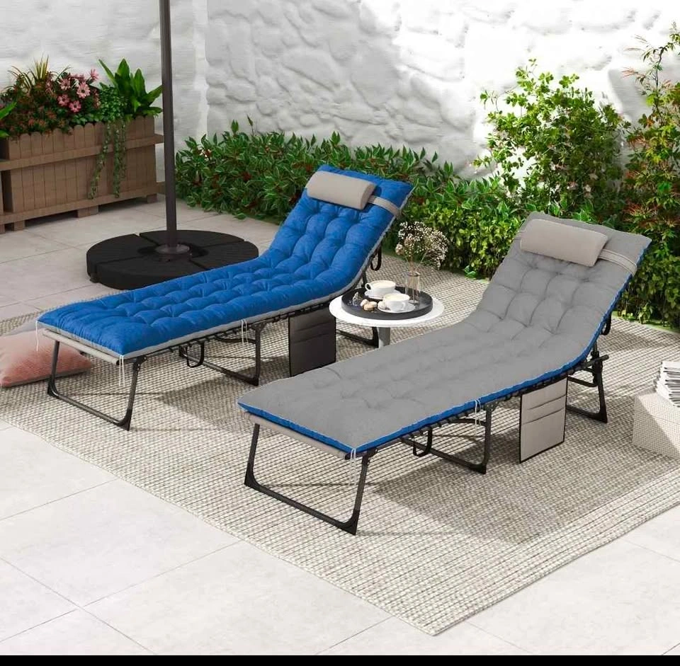 Brand new Outdoor Lounge Chair Set of 2 with cushions. Pickup Sp - photo 4