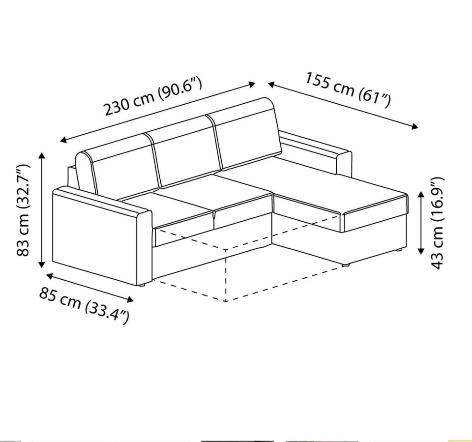 Brand New MARSLEV Interchangeable Sectional Sofa Bed With Storag - photo 5