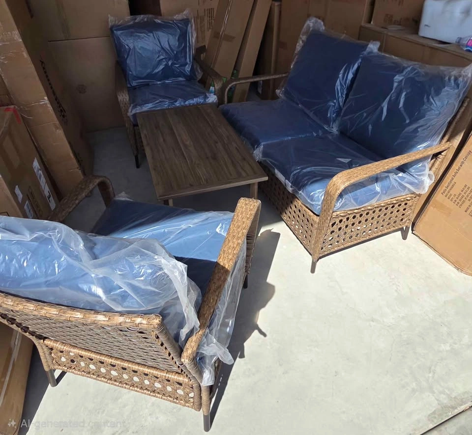 Brand new 4pc patio conversation set. Assembled. Pickup in spruc - photo 2