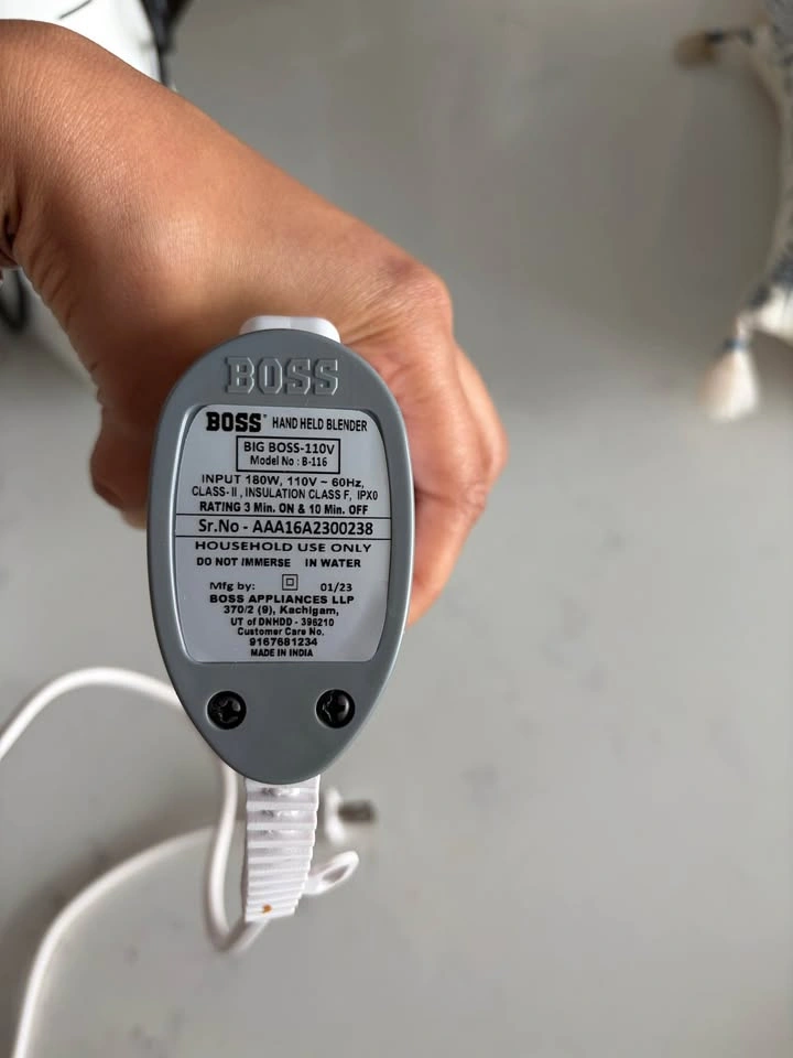 BOSS Hand Blender (110V) – Brand New / Unused – Stainless Steel - photo 5