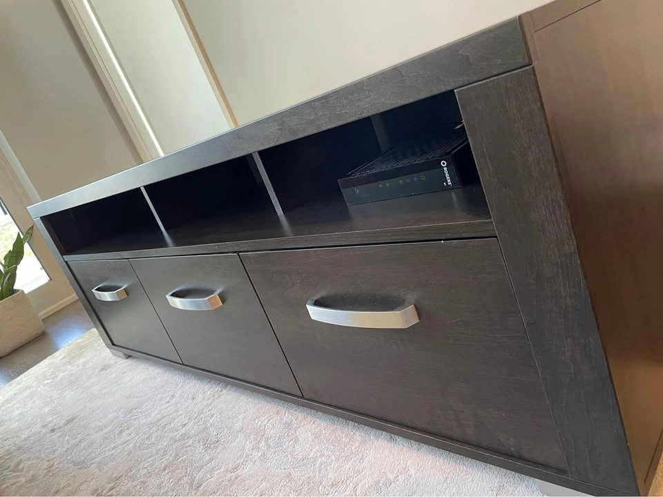 Modern Dark Wood TV Console / Media Stand – Great Condition - photo 2