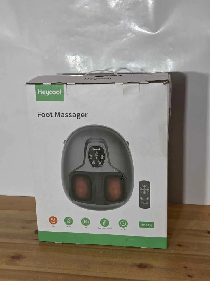 Foot Massager with Heat Shiatsu Remote Control, New - photo 2