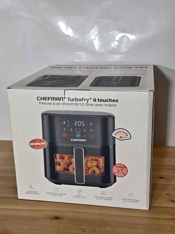 Chefman Air Fryer 6 Qt Compact Window Digital, New