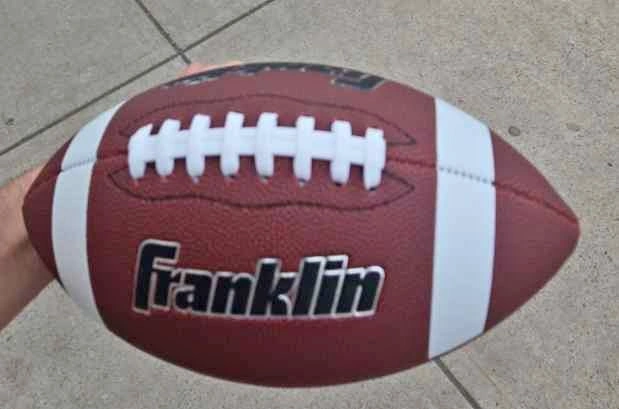 FRANKLIN Junior Composite Leather Football Brown & White