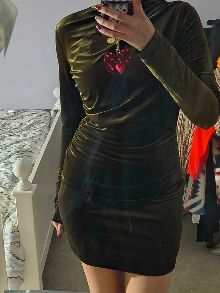 Brown velvet dress - photo 2