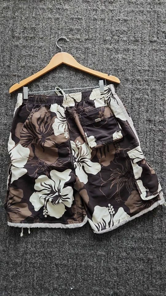 Ron Jon Brown Floral Surf Shorts - Size L - photo 2