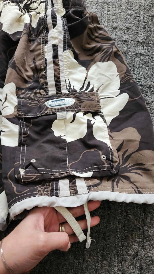 Ron Jon Brown Floral Surf Shorts - Size L - photo 4