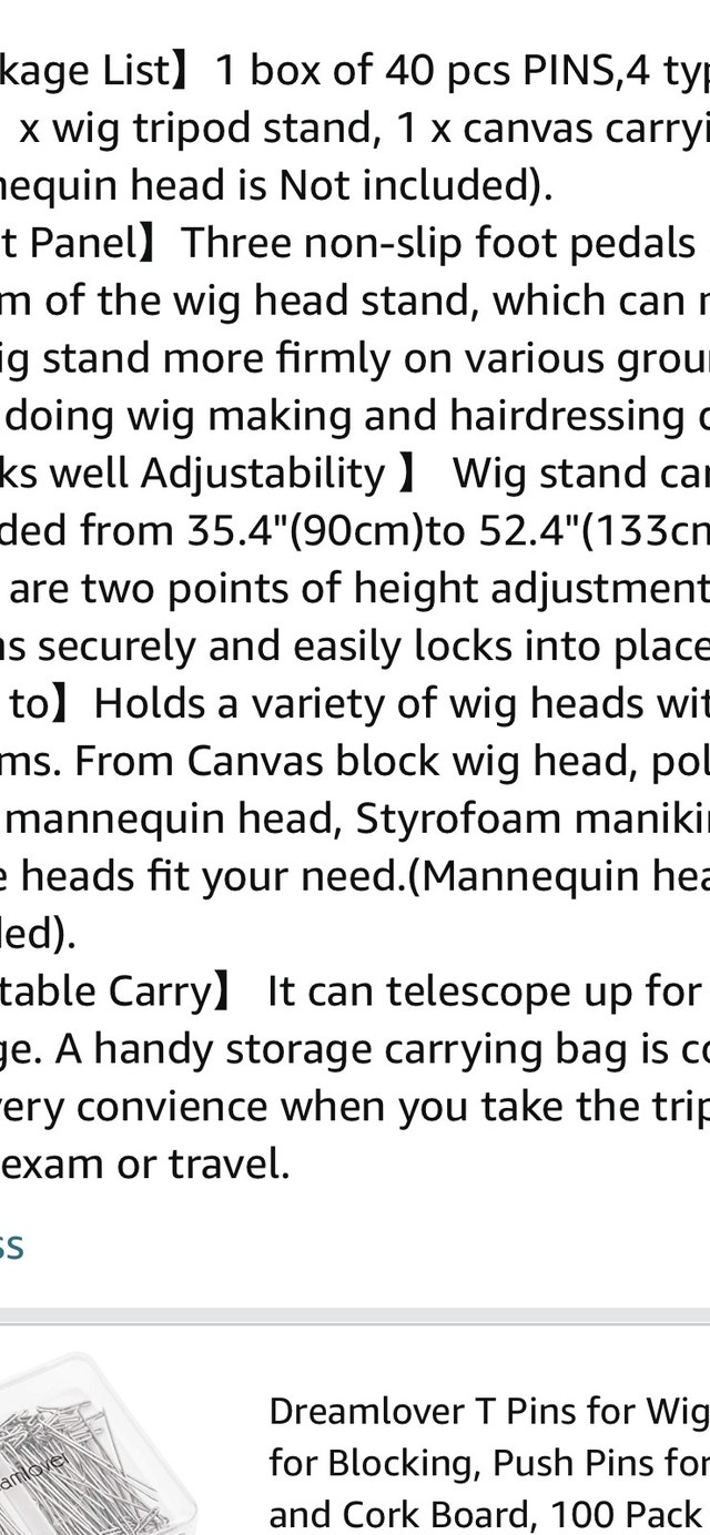 Wig stand / tripod new w/ accessories - photo 3