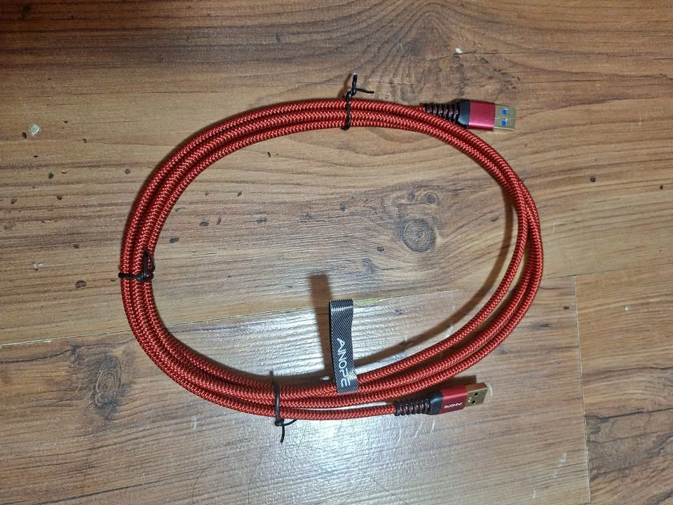 Red AINOPE Braided Nylon USB-C to USB-A Cable