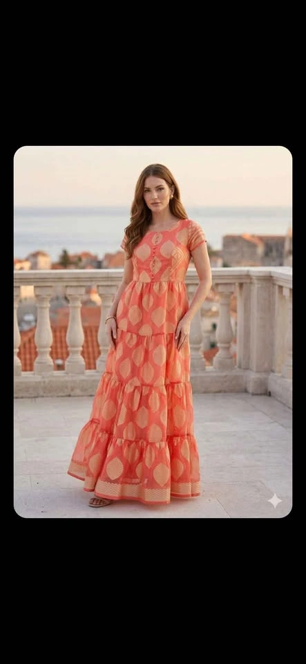 Long Organza Layered Dress - photo 2