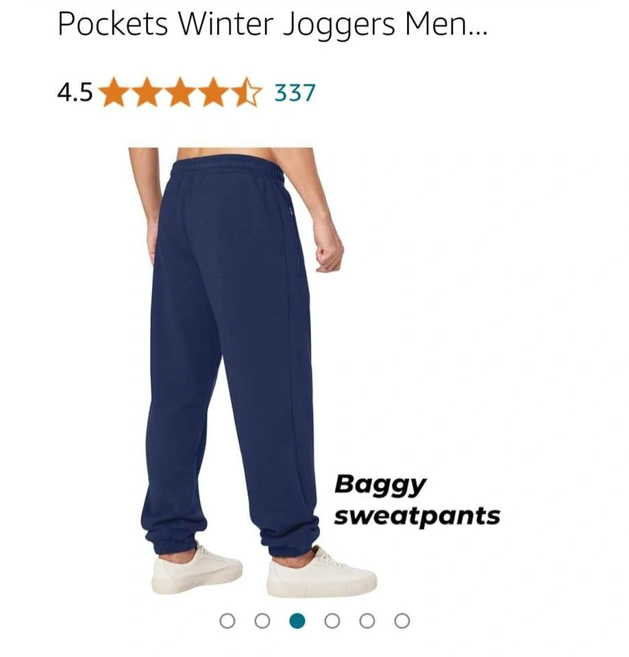 Men Fleece-lined Sweatpants - photo 5