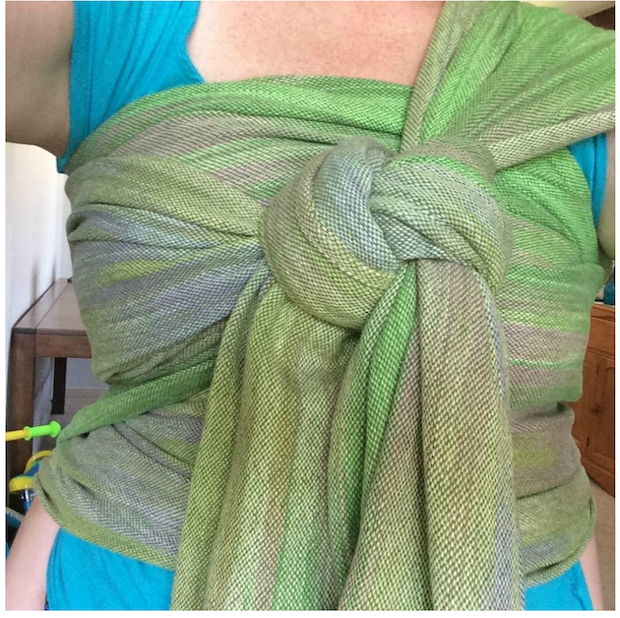 Clementine Baby Wrap "Wild Geese" Handwoven Carrier Green 3.8m S - photo 4