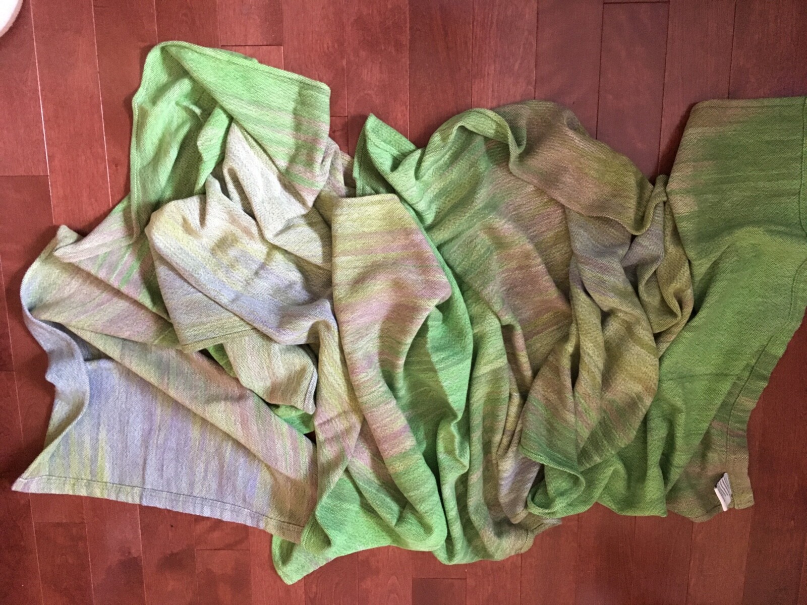 Clementine Baby Wrap "Wild Geese" Handwoven Carrier Green 3.8m S - photo 5