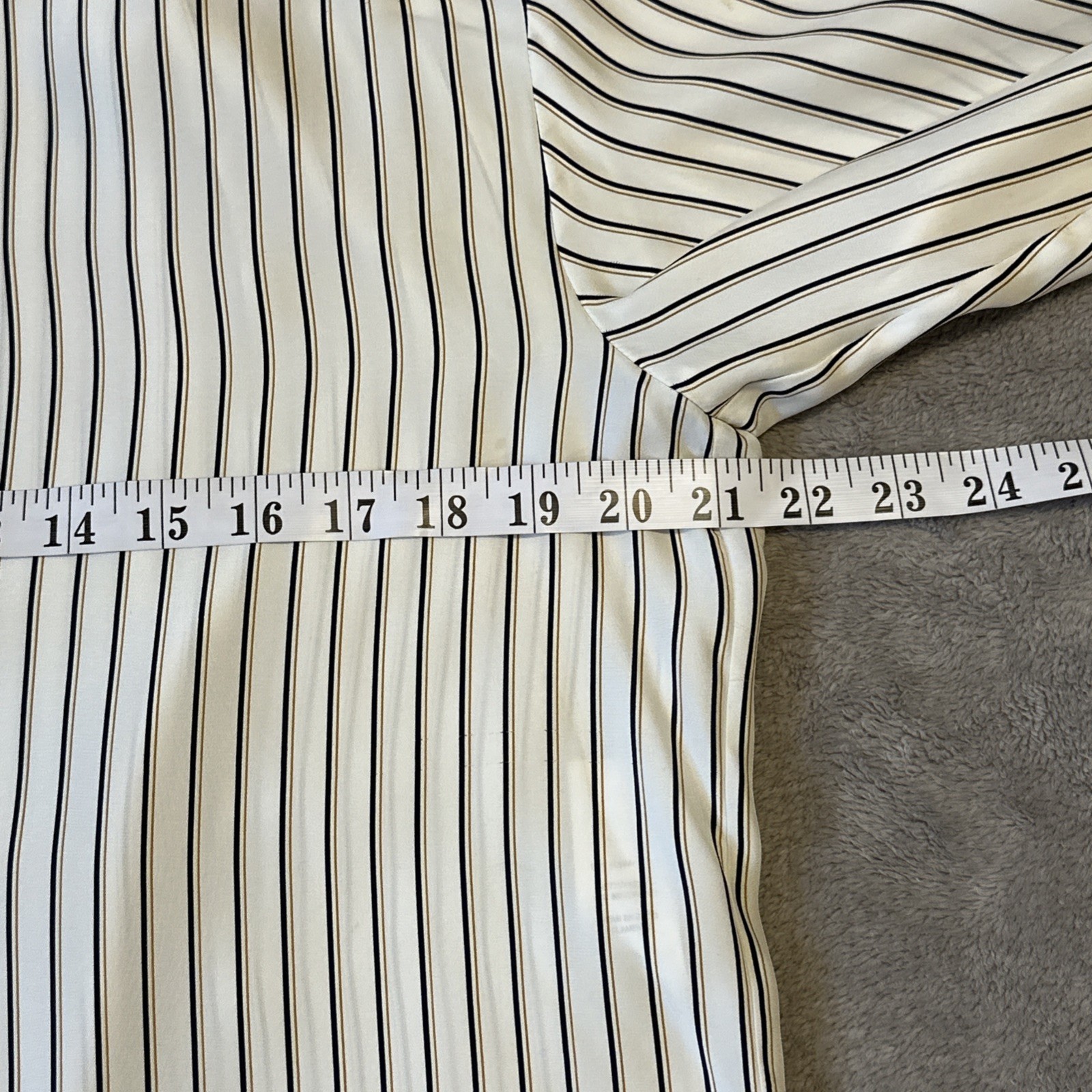 FRAME 100% Silk Striped Women's Button-Down Shirt XS Oversized - photo 2