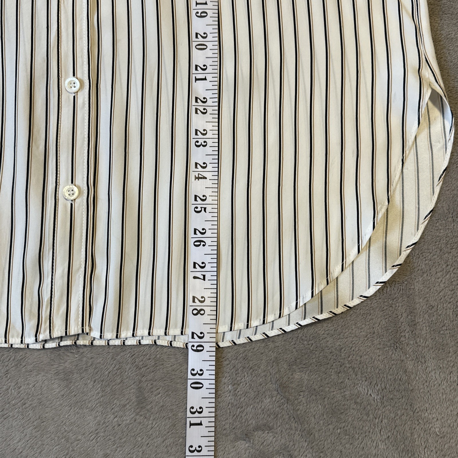 FRAME 100% Silk Striped Women's Button-Down Shirt XS Oversized - photo 3