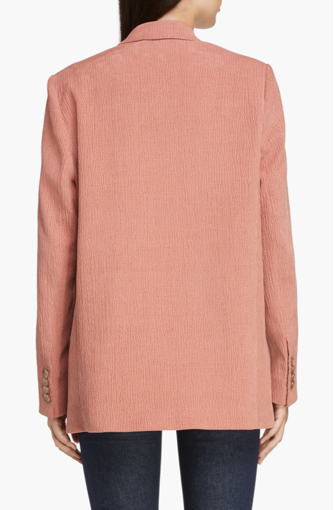Acne Studios Pink Textured Double Breasted Blazer Jacket Size 36 - photo 2