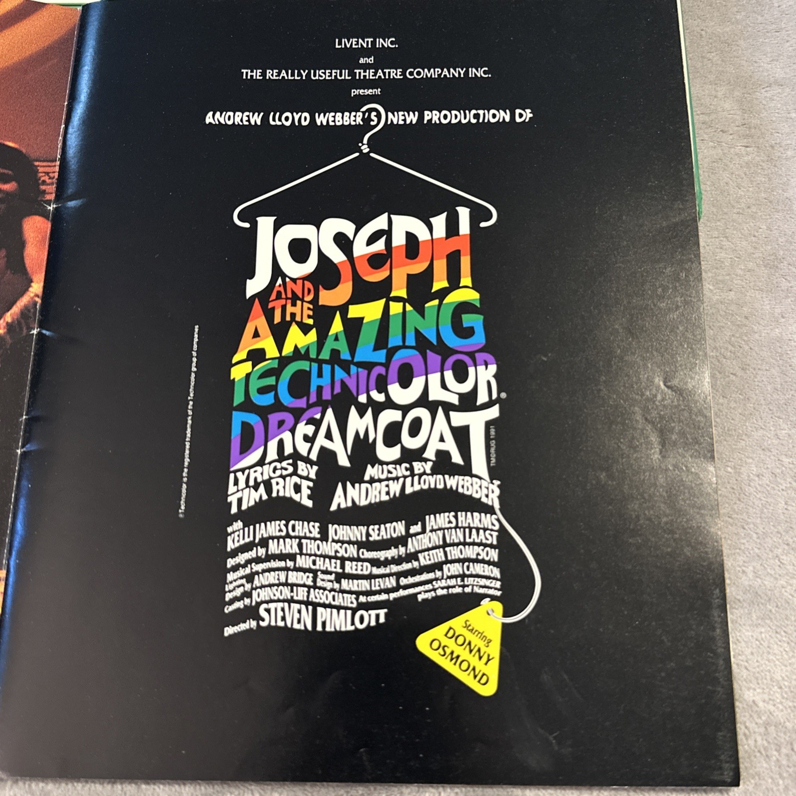 Donny Osmond Joseph & Amazing Technicolor Dreamcoat Toronto 1995 - photo 2