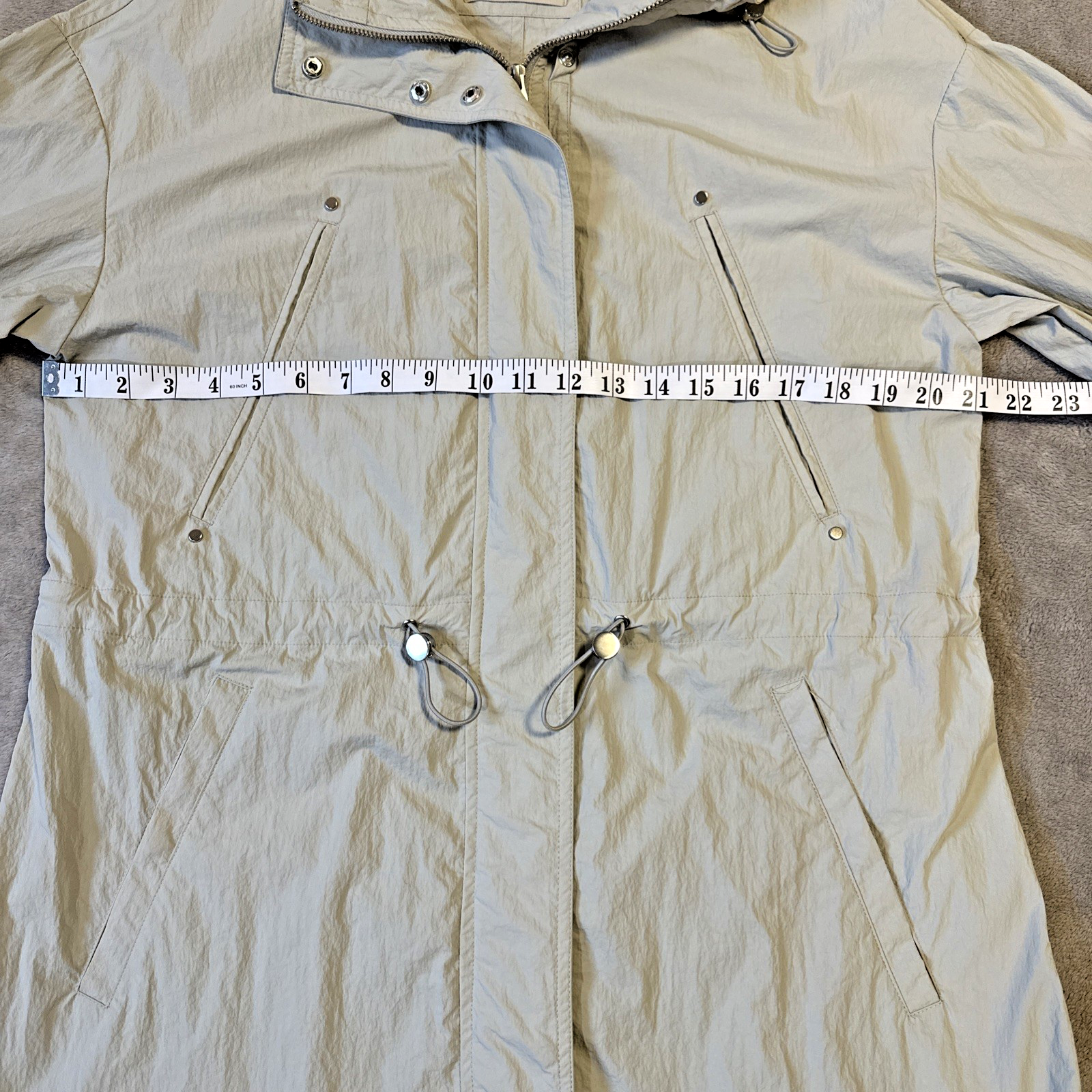 SOIA & KYO Lightweight Rain Jacket - Small - Shell Tan Beige - photo 2