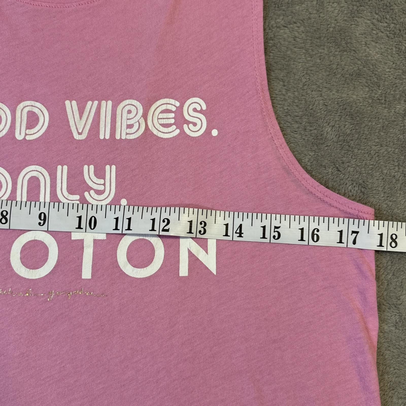 Peloton Workout Set - Small - Pink Good Vibes Tank & Leggings - photo 4