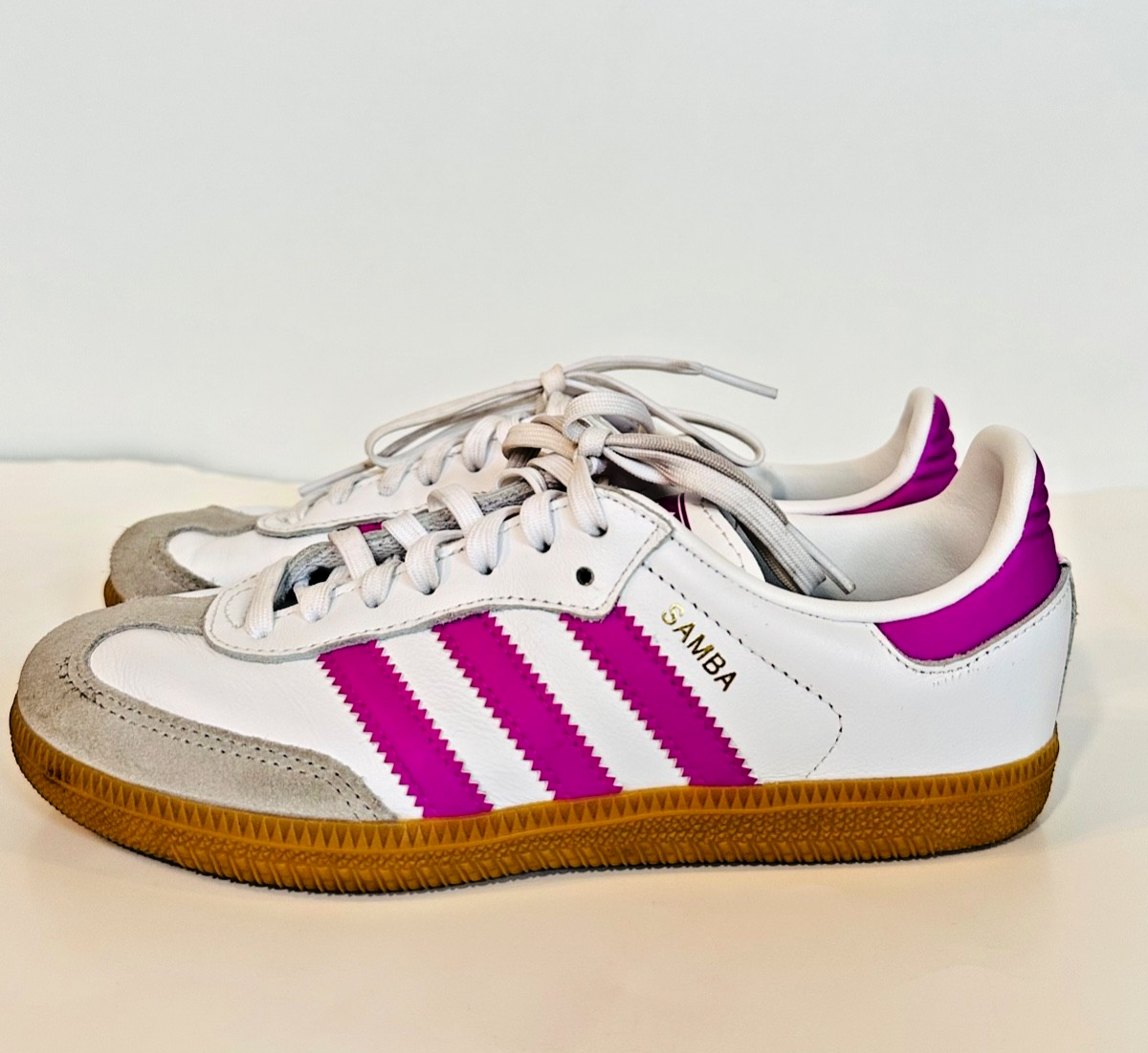 Adidas Samba OG Purple Burst Girls Size 2 / Women's Size 4 Shoes