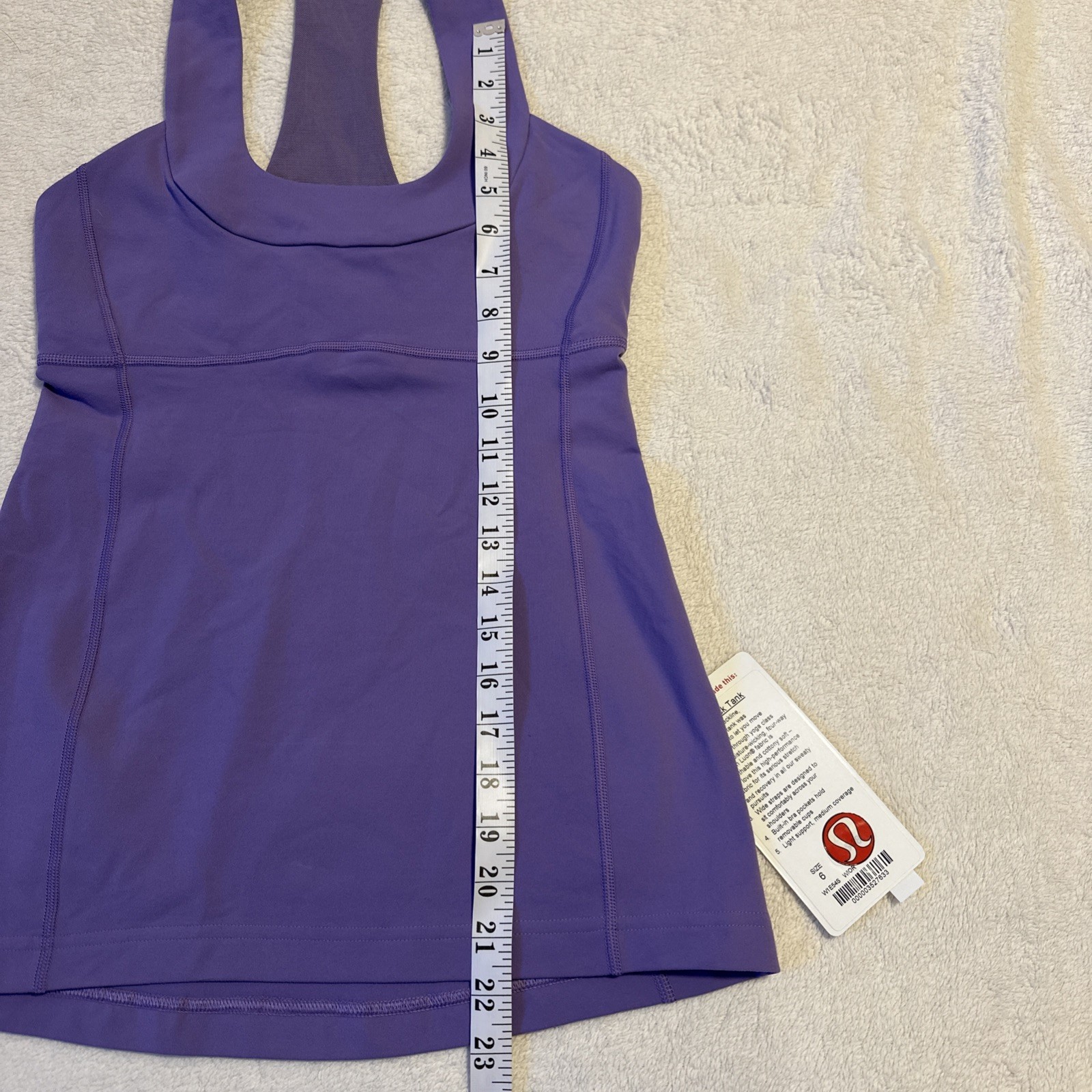 Lululemon Scoop Neck Tank Top 6 Purple Winter Orchid NWT - photo 3