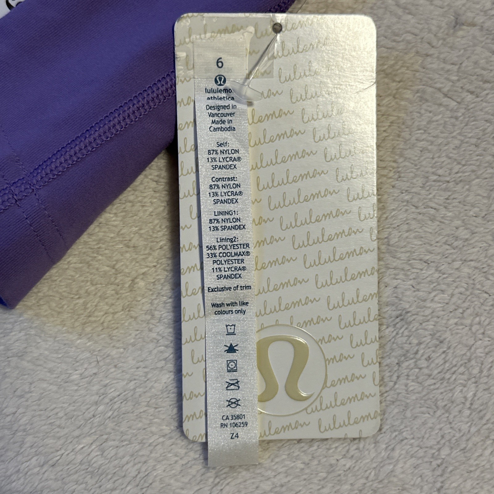 Lululemon Scoop Neck Tank Top 6 Purple Winter Orchid NWT - photo 4