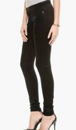 AG Jeans The Legging Super Skinny Velveteen Pants Black 26R