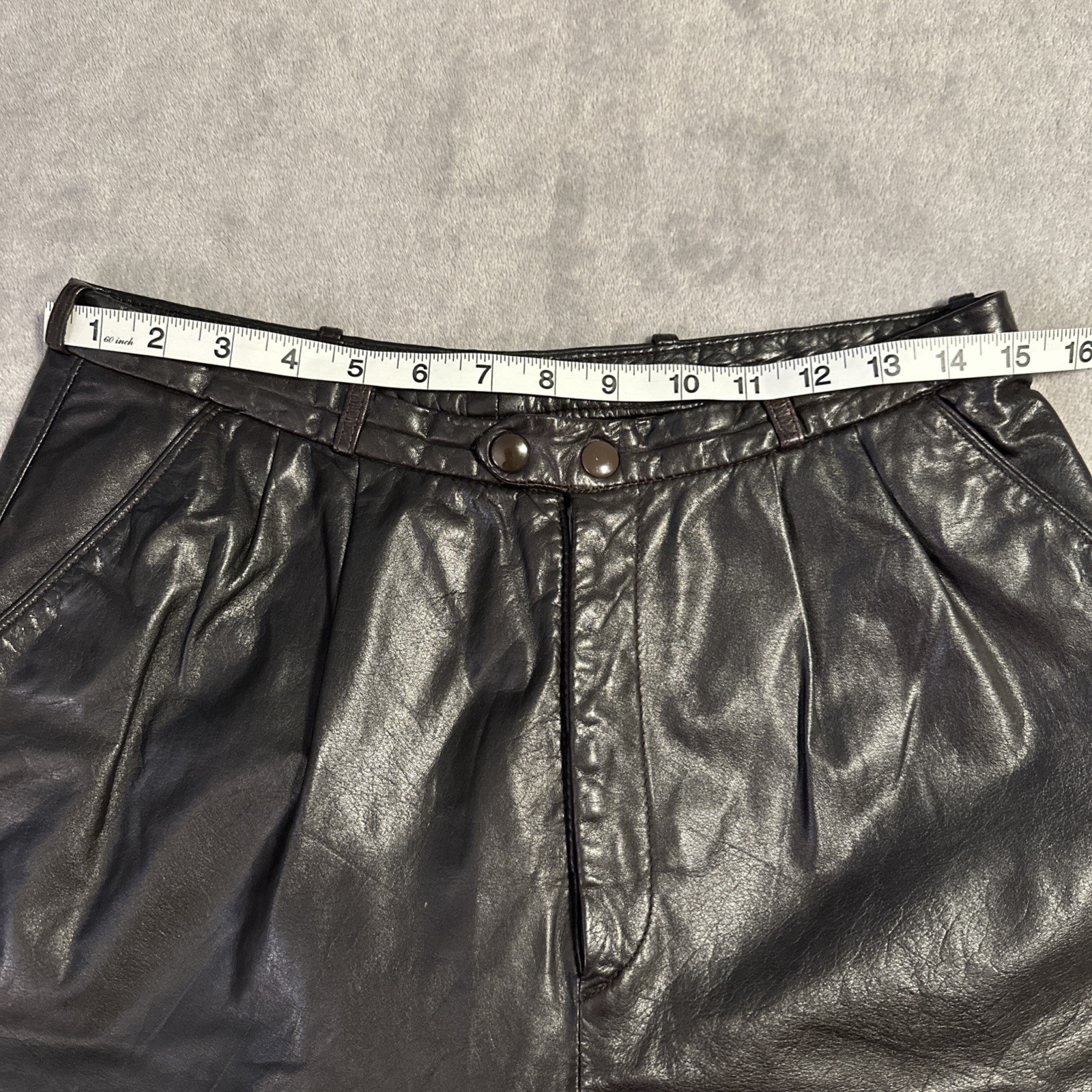Vintage 80s Leather Motorcycle Pants Black Retro Women’s Sterlin - photo 3