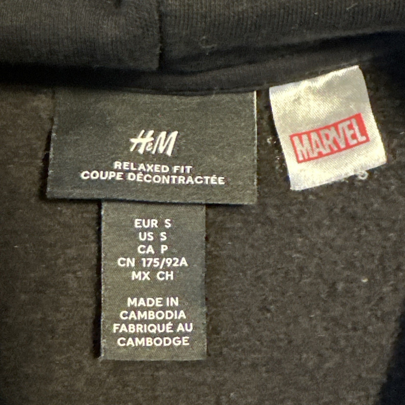 Marvel x H&M Spiderman Hoodie Men's Small Black - photo 5