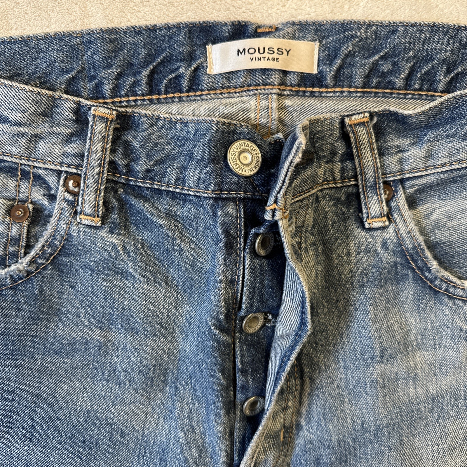 Moussy Vintage Jeans Size 27 County Straight Distressed - photo 2