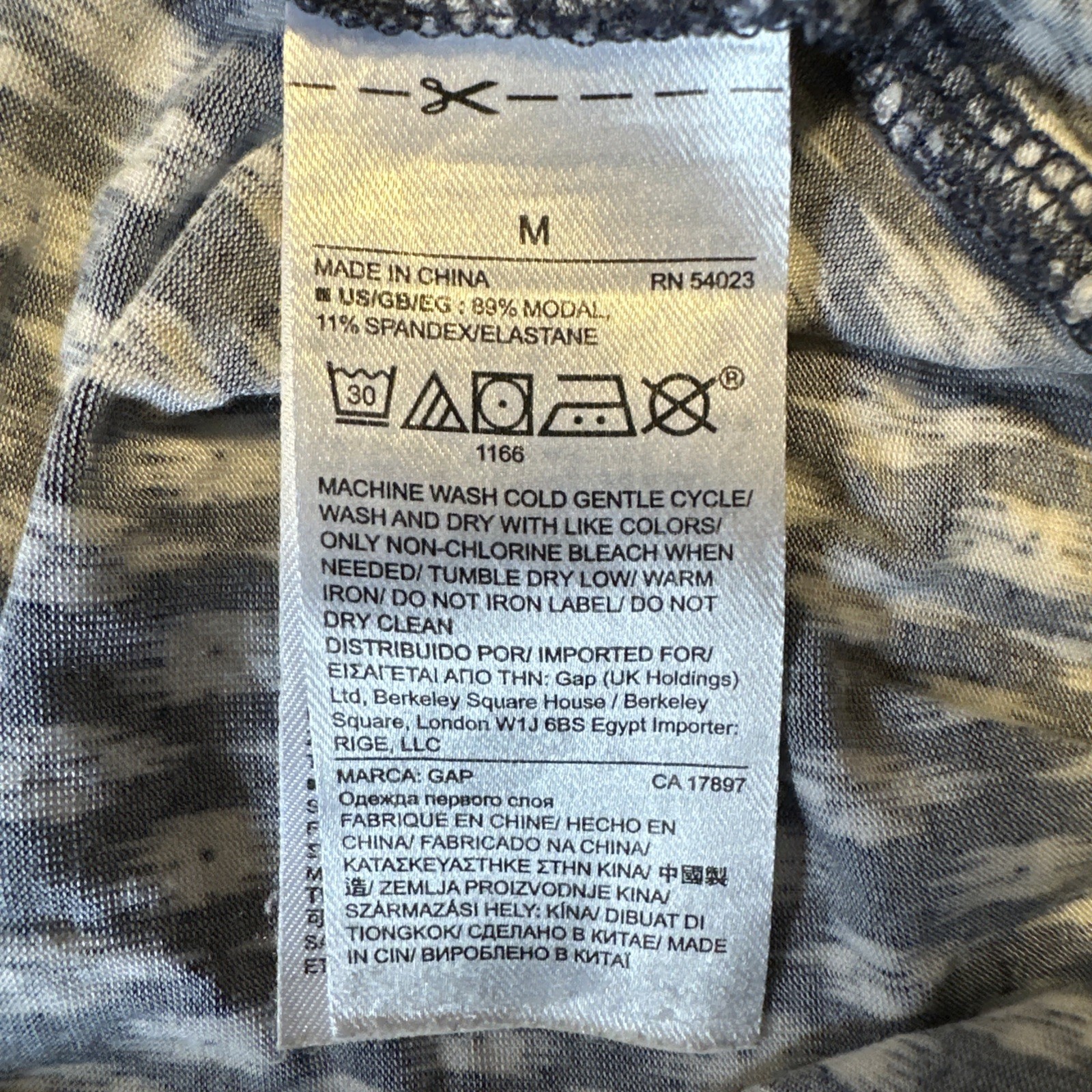 GAP Modal Pajama Joggers Medium Ikat Bloom Night Blue White Soft - photo 3
