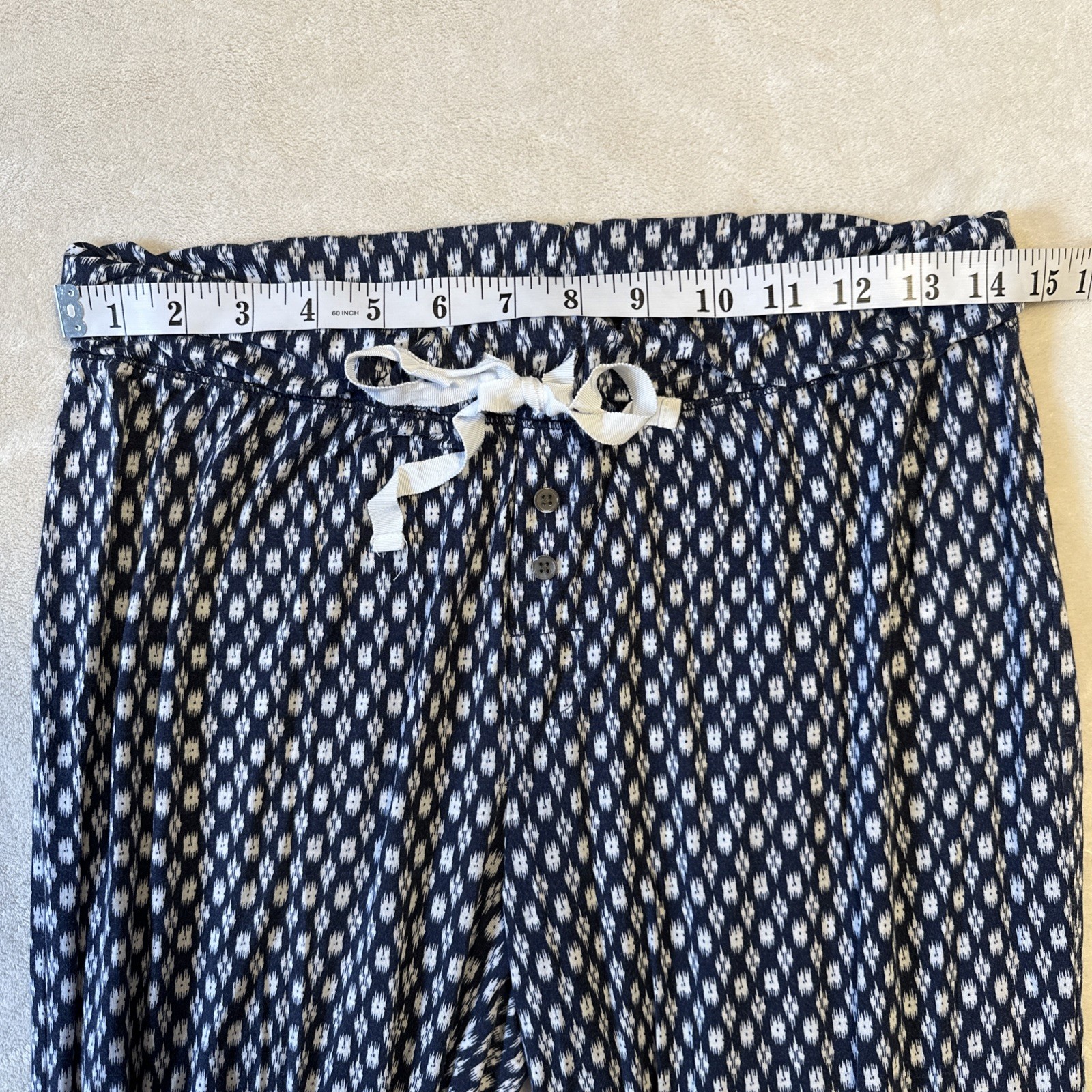 GAP Modal Pajama Joggers Medium Ikat Bloom Night Blue White Soft - photo 5