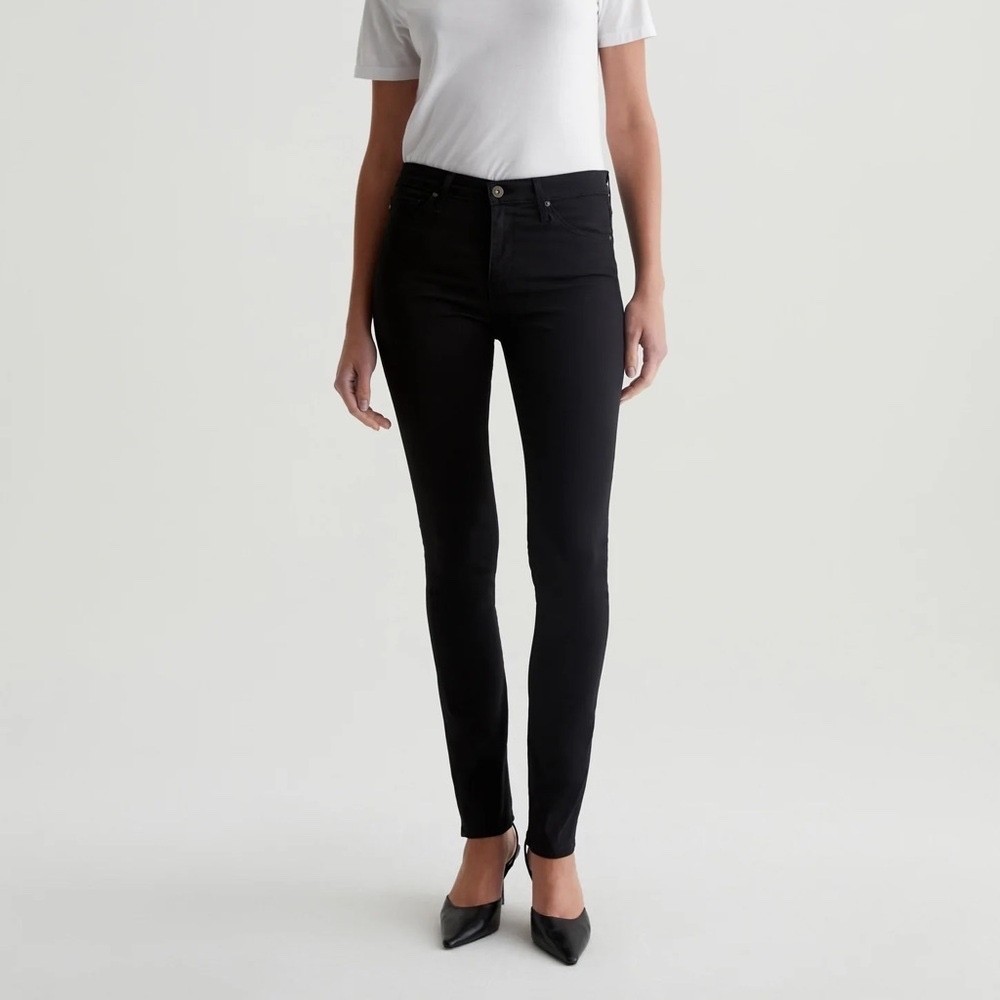 AG The Prima Mid-Rise Cigarette Jeans Black Size 25