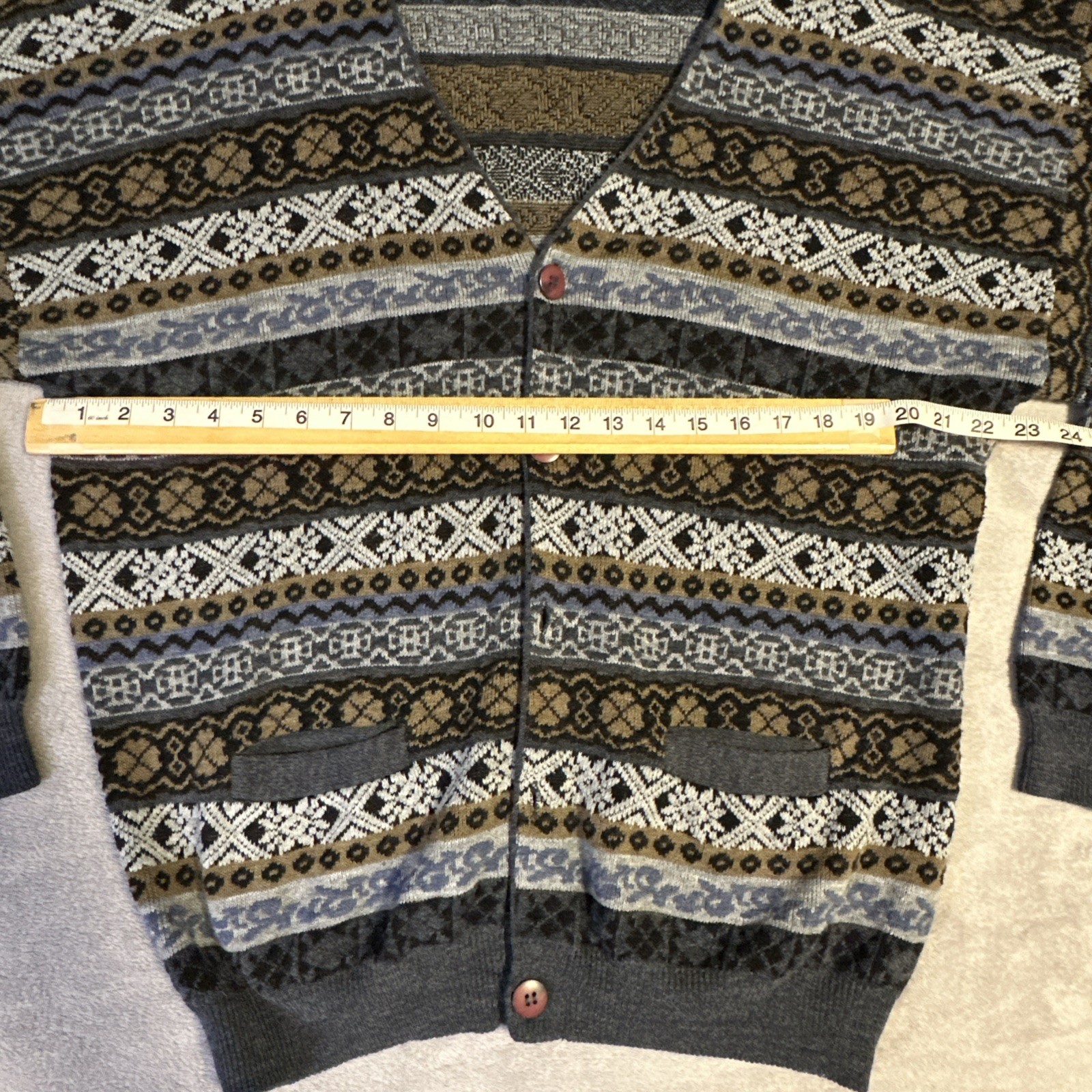Vintage Grandpa Cardigan Sweater Large Christian Dumas - photo 2