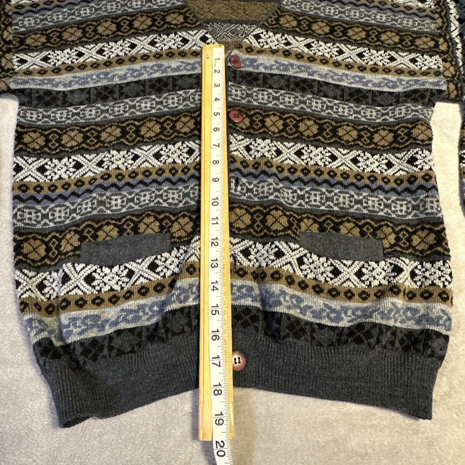 Vintage Grandpa Cardigan Sweater Large Christian Dumas - photo 3