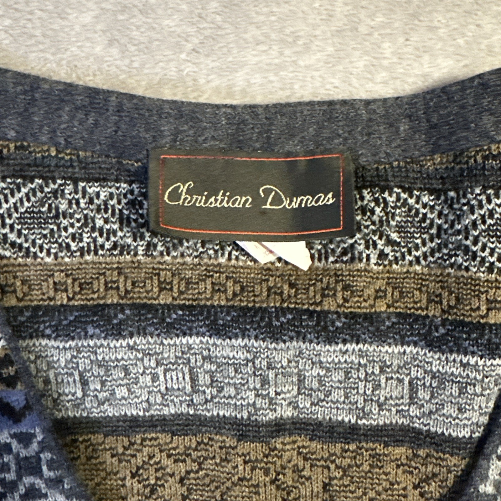 Vintage Grandpa Cardigan Sweater Large Christian Dumas - photo 4